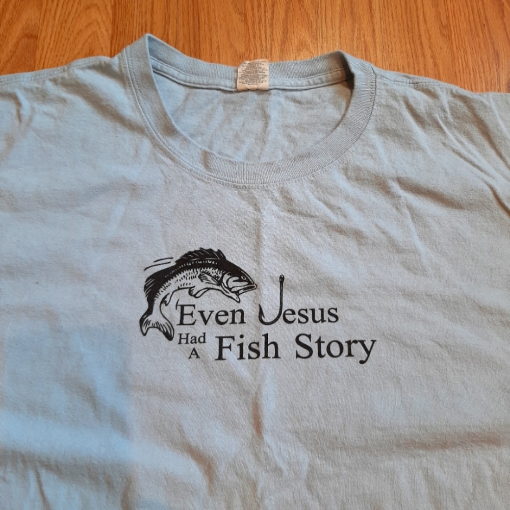 Even Jesus Had A Fish Story Humorous Christian Graphic T-Shirt